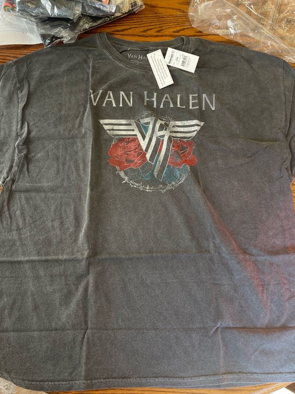2021 Van Halen Men’s Short-Sleeve Graphic Tee — Black with Red Rose Detail
